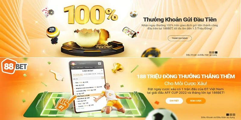 Nhận khuyến mãi cá cược cực khủng tại 188BET ngay hôm nay!