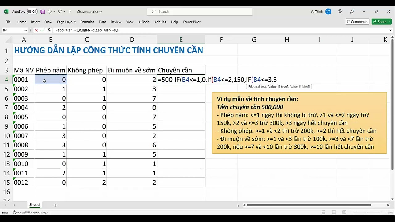 Hướng Dẫn Cách Tính Tỷ Lệ Chuyên Cần Hiệu Quả