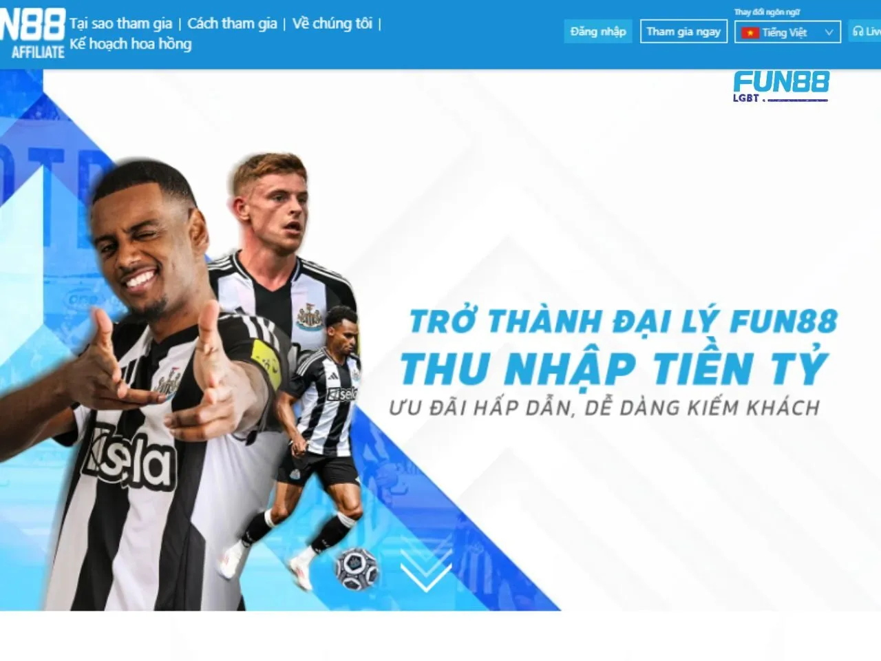 Đăng ký Đại lý Fun88 - Hoa hồng lên tới 50%