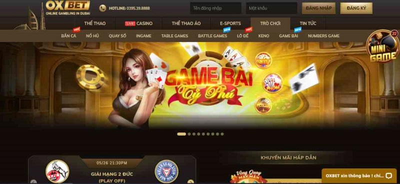 Khuyến mãi Oxbet - Game đăng ký nhận 50k