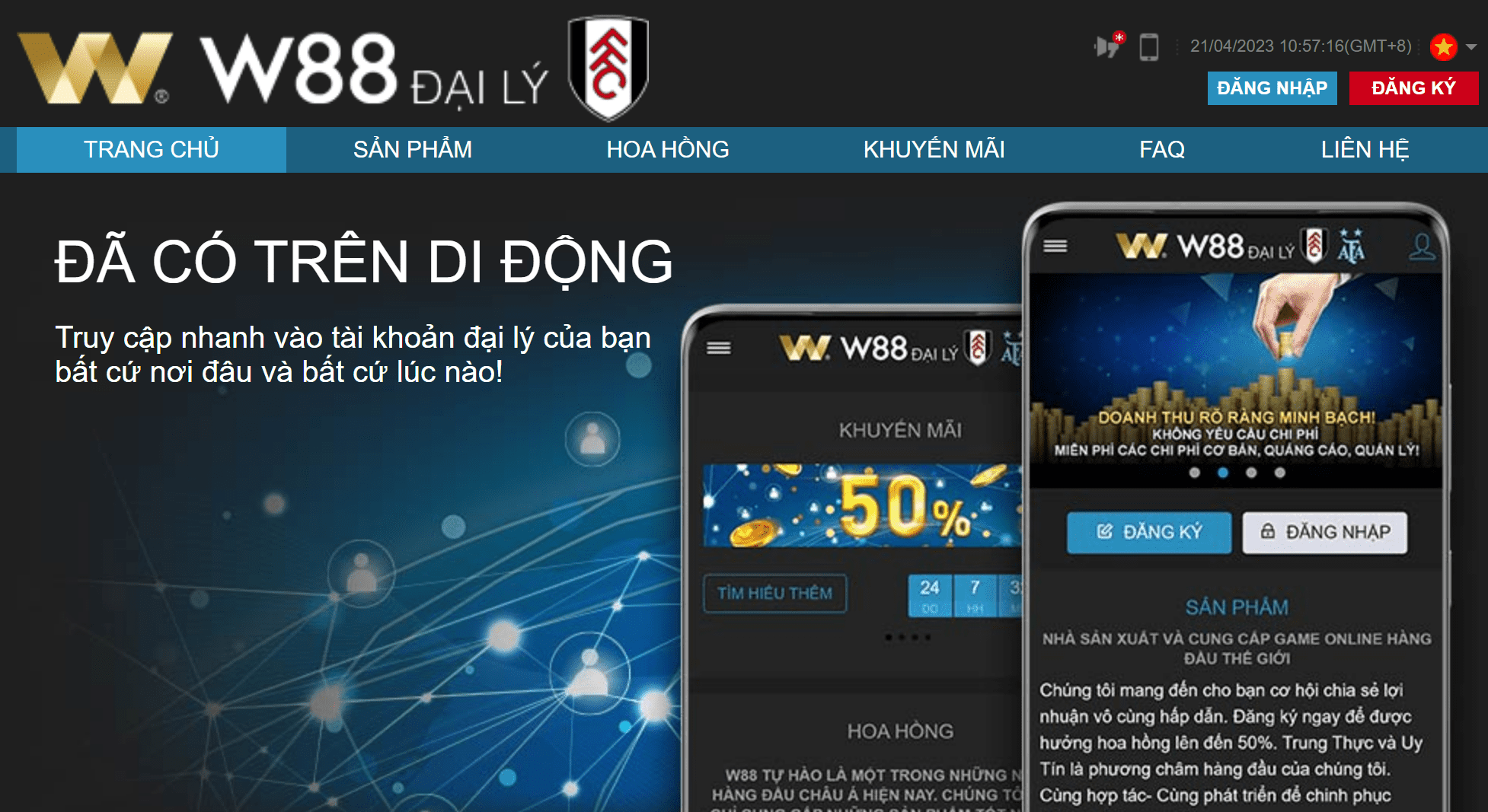 Đại lý W88 - Hướng dẫn 3 bước đăng ký làm đai lý cho W88